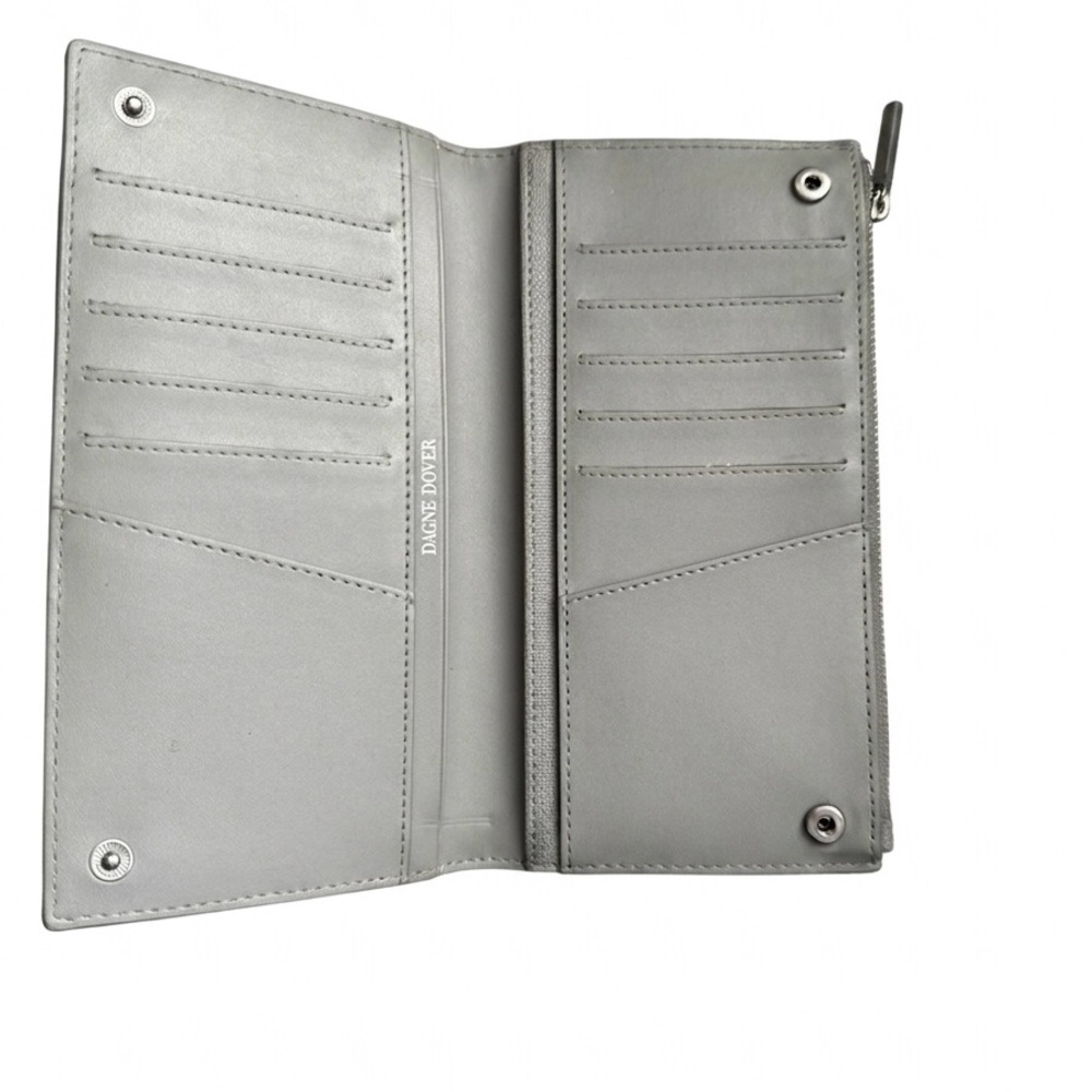 Dagne Dover Coated Canvas Slim Bifold Wallet - Grey